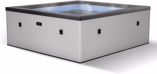 Summer Waves Wave Garda 4-Person Eco Foam Hot Tub with Integrated Heater in Graphite Grey