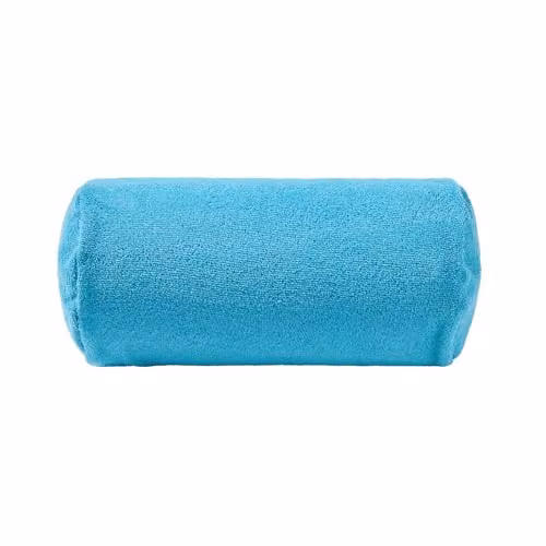 OHS Blue Inflatable Bolster Pillow with Removable Microfibre Cover for Neck and Back Support