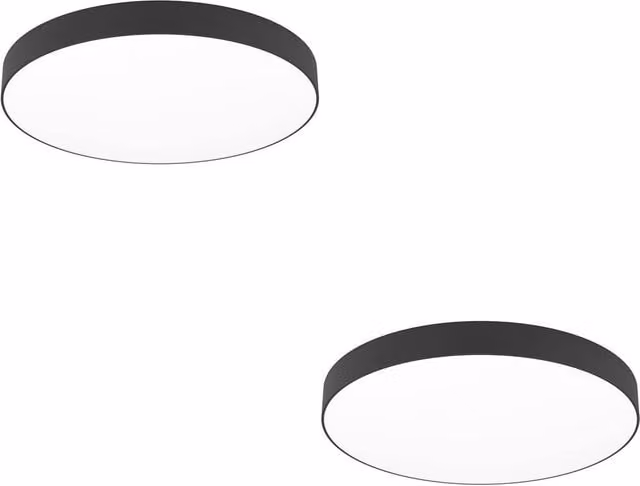 Loops 2 Pack Modern Black LED Semi-Flush Ceiling Lights