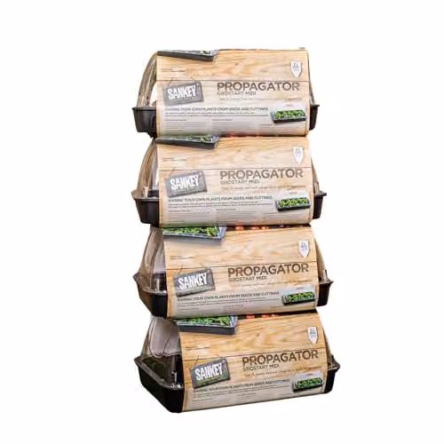 Samuel Alexander Pack of 4 Grostart Midi Unheated Seed Starter Trays, 38 cm, Black – 2