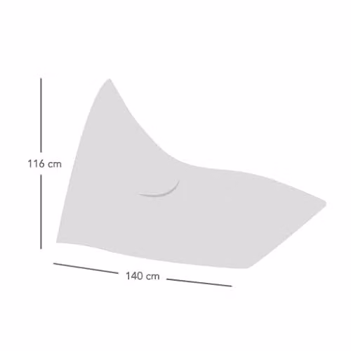 rucomfy Beanbags Barley Humbug Large Bean Bag Lounger in Charcoal, W/D/H: 90 x 140 x 116 cm – 3