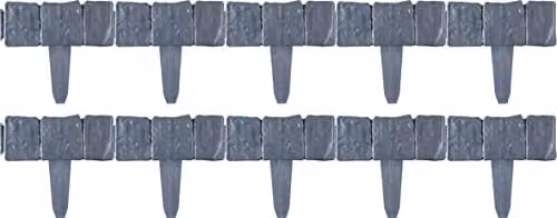 St Helens Home & Garden Grey Brick Effect Plastic Garden Border Edging, 10 Pack – 2