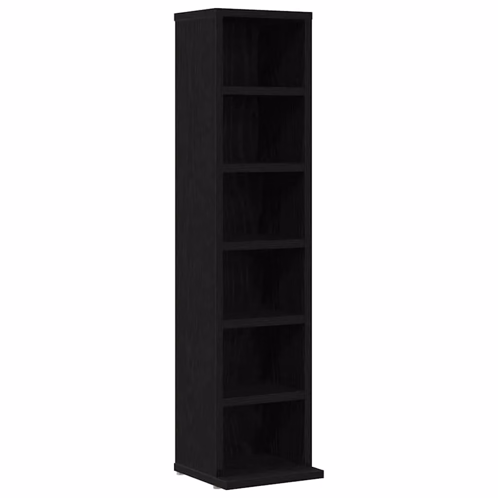 Berkfield Home Black Oak CD Cabinet, W/D/H: 21 x 20 x 88 cm – 2