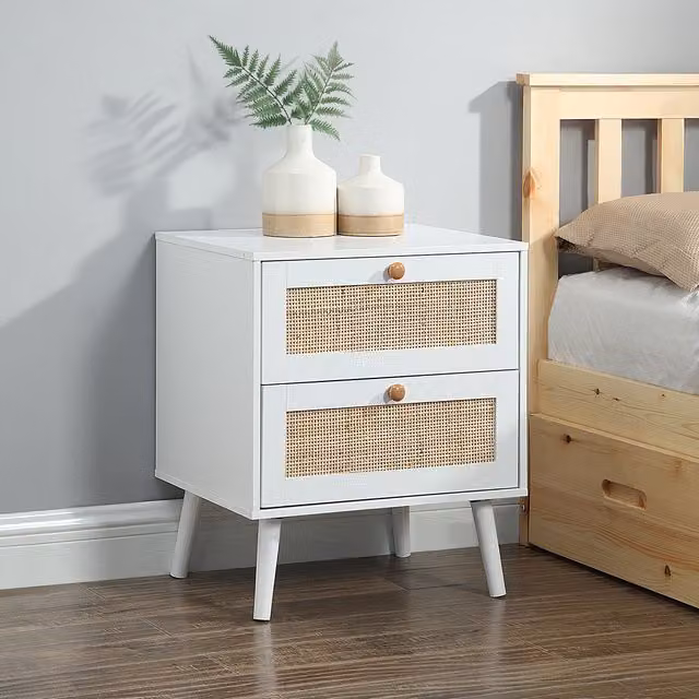 Home Treats Rattan Bedroom Furniture Set in White