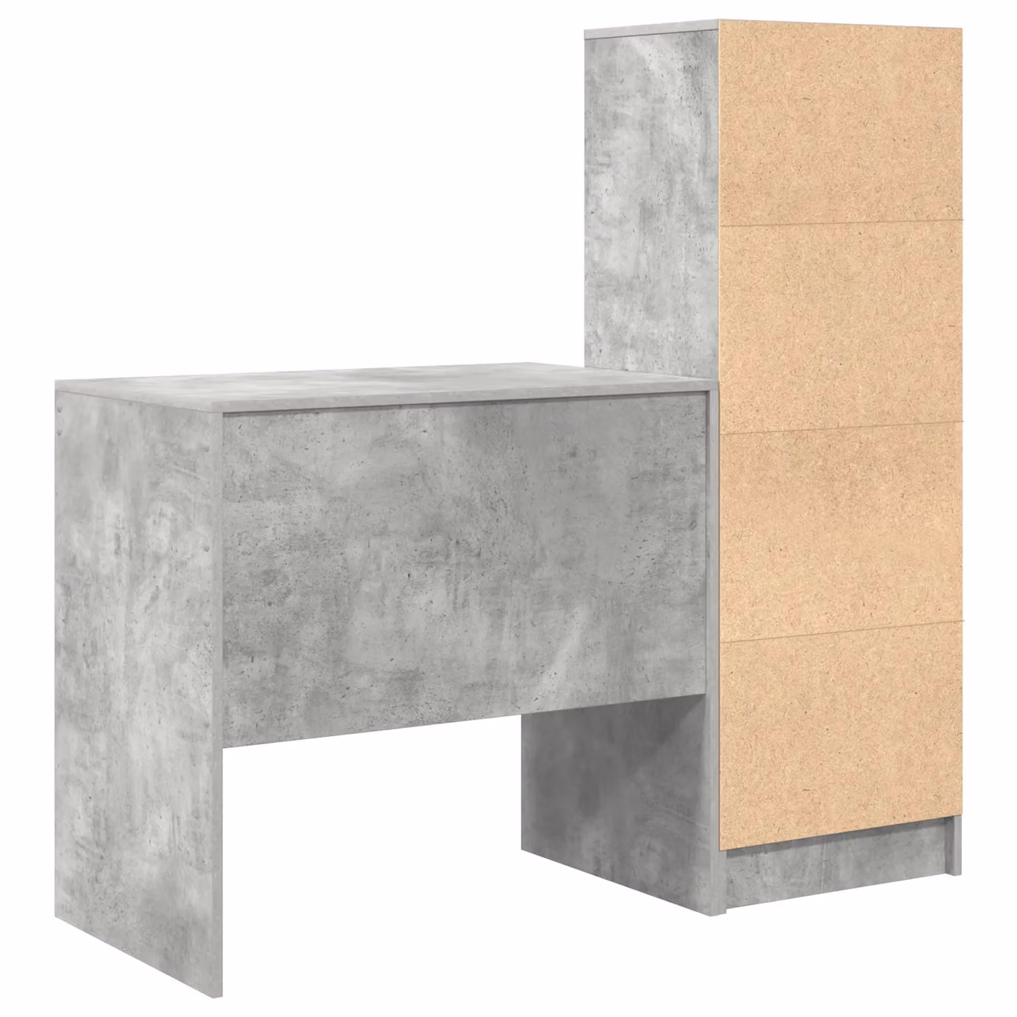 Berkfield Modern Writing Desk with Storage in Grey Engineered Wood – 4
