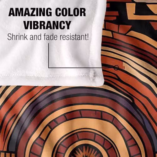 JQ Licensing James Piazza Aztec Pattern Silky Touch Super Soft Fleece Throw Blanket, Multicolour, W: 91 cm, D: 147 cm – 3