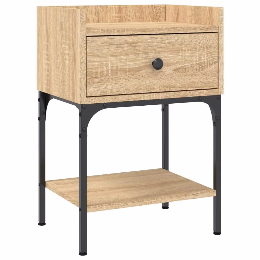 Berkfield Home Sonoma Oak Bedside Table in Brown, W/D/H: 40.5 x 31 x 60 cm – 2