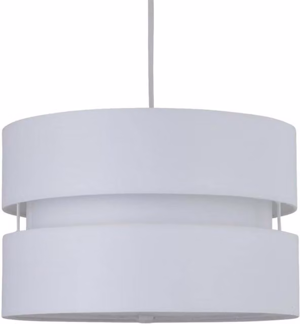 First Choice Lighting White Layered Easy Fit Drum Lamp Shade – 1