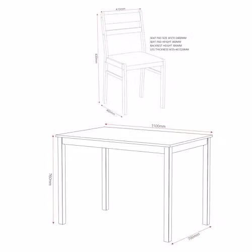 Seconique Radley Black Dining Table and 4 Chairs Set – 4