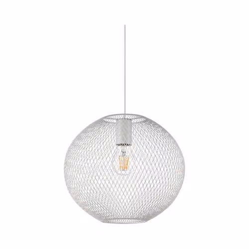 Ideal Lux Netlighting Wire Frame Sphere Pendant Ceiling Light, White