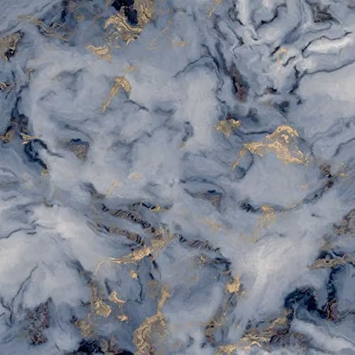 Arthouse Bahia Marble Abstract Wallpaper in Blue, Grey and Gold – 1