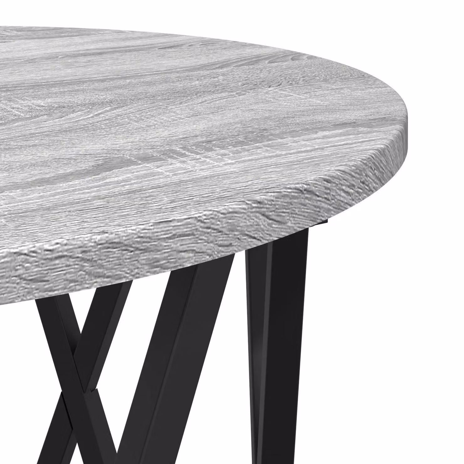 Berkfield Home Nesting Side Tables, 2 Piece Set in Grey Sonoma, Round MDF and Metal Tables – 5
