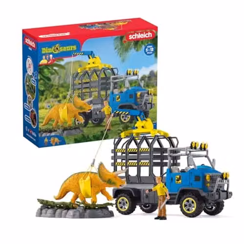 Schleich Dino Transport Mission Playset, 43 Piece Multicolour Dinosaur Action Set – 1