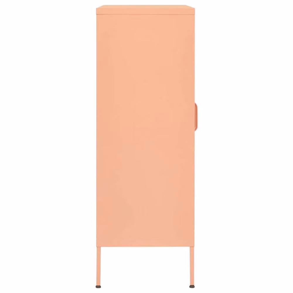 Berkfield Home Pink Metal Storage Cabinet with Glass Doors W/D/H: 80 x 35 x 101.5 cm – 3