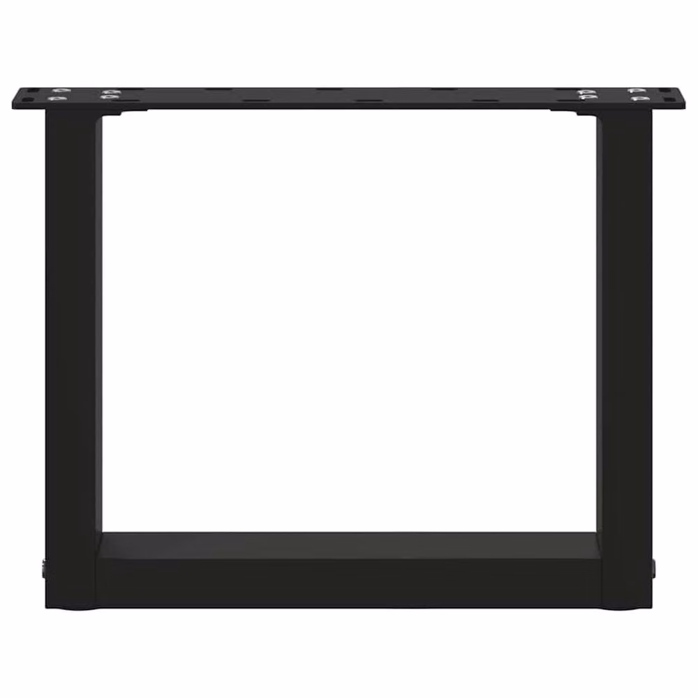 Berkfield Home U-Shaped Coffee Table Legs, 2 Piece Set, Black Matt Steel, H: 40 cm x W: 30.5 cm x D: 31 cm – 4