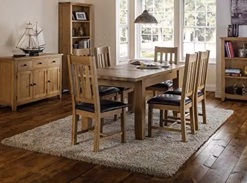 Julian Bowen Astoria Rectangular Extending Dining Table in Waxed Oak – 1