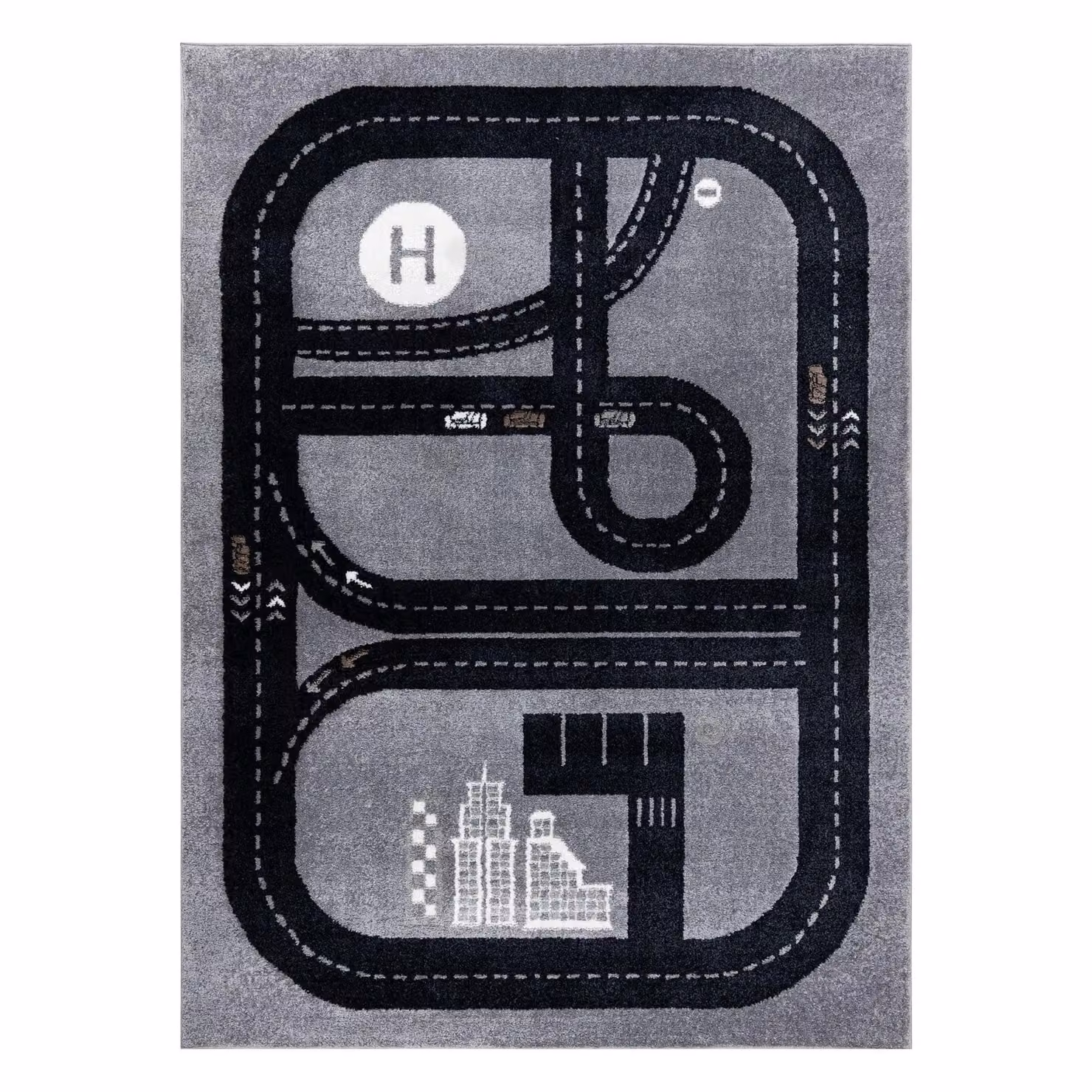 RugsX Fun Rectangular Grey Childrens Room Rug, W: 180 cm, D: 270 cm – 2