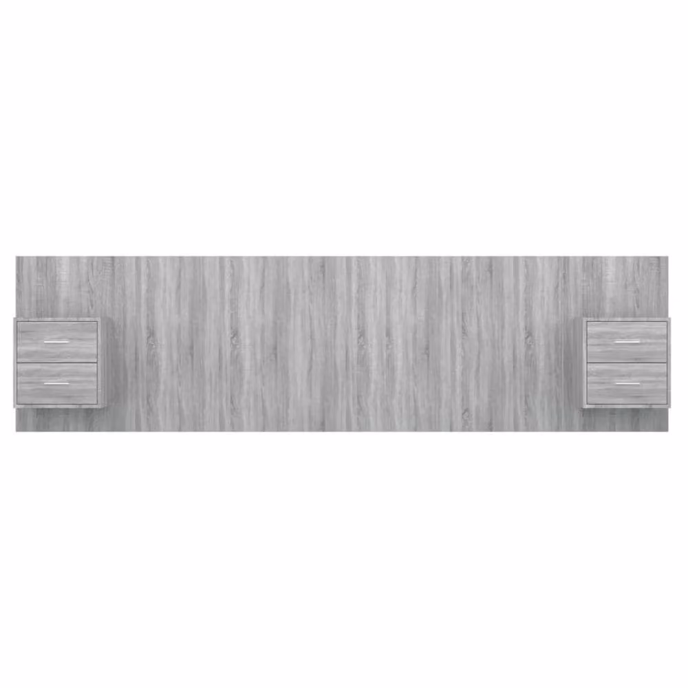 Berkfield Home Classic Bed Headboard with Integrated Nightstands in Grey Engineered Wood, W/D/H: 80.0 x 48.5 x 32.5 cm – 2