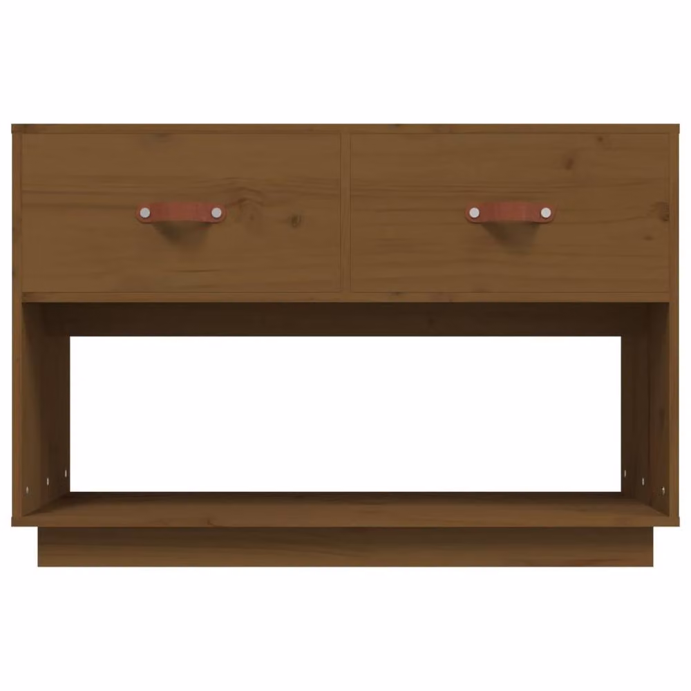 Berkfield Home Rustic Solid Wood Pine TV Cabinet in Honey Brown, W/D/H: 90 x 40 x 60 cm – 5