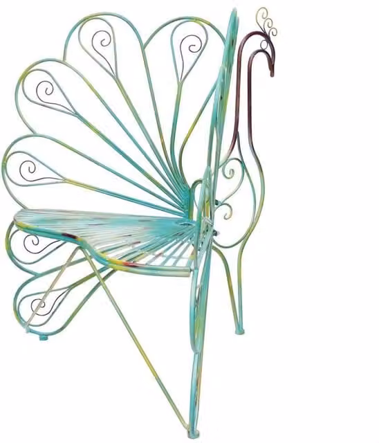 Ascalon Design Ltd Lacquered Multicolour Boho Peacock Chair, W81 x D81 x H109 cm