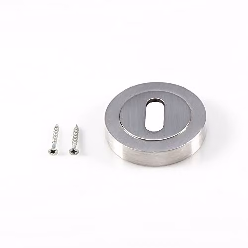 Loops 50mm Round Lock Profile Escutcheon with Concealed Fix in Brushed Silver – 2