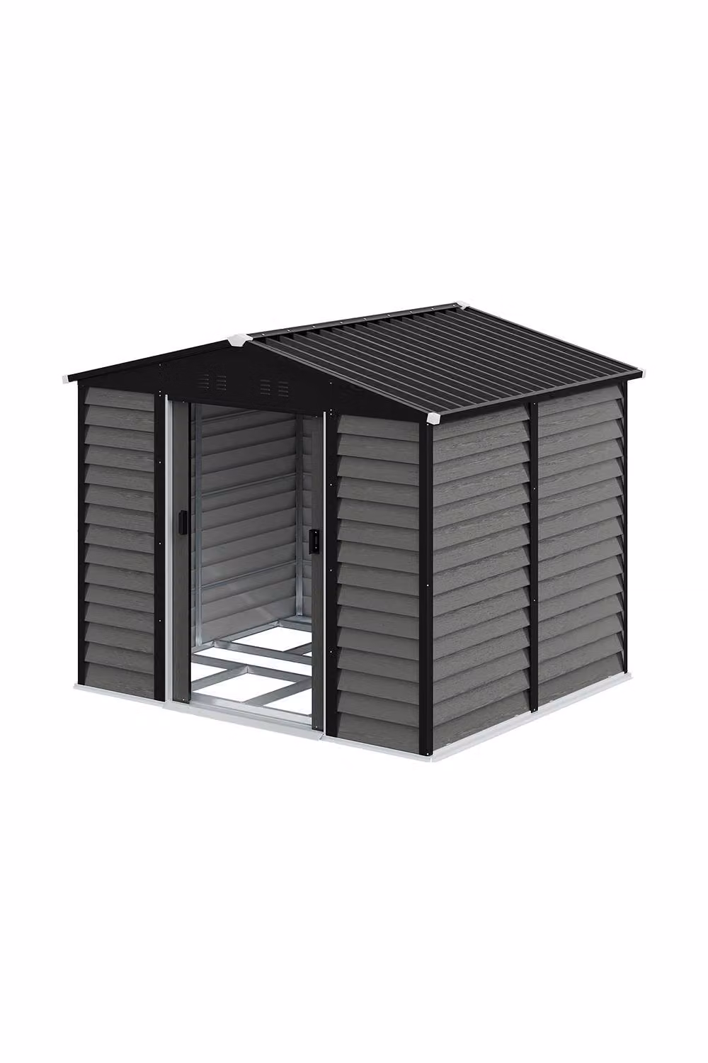 Garden Sanctuary Gable Outdoor Garden Storage Shed in Grey – 4