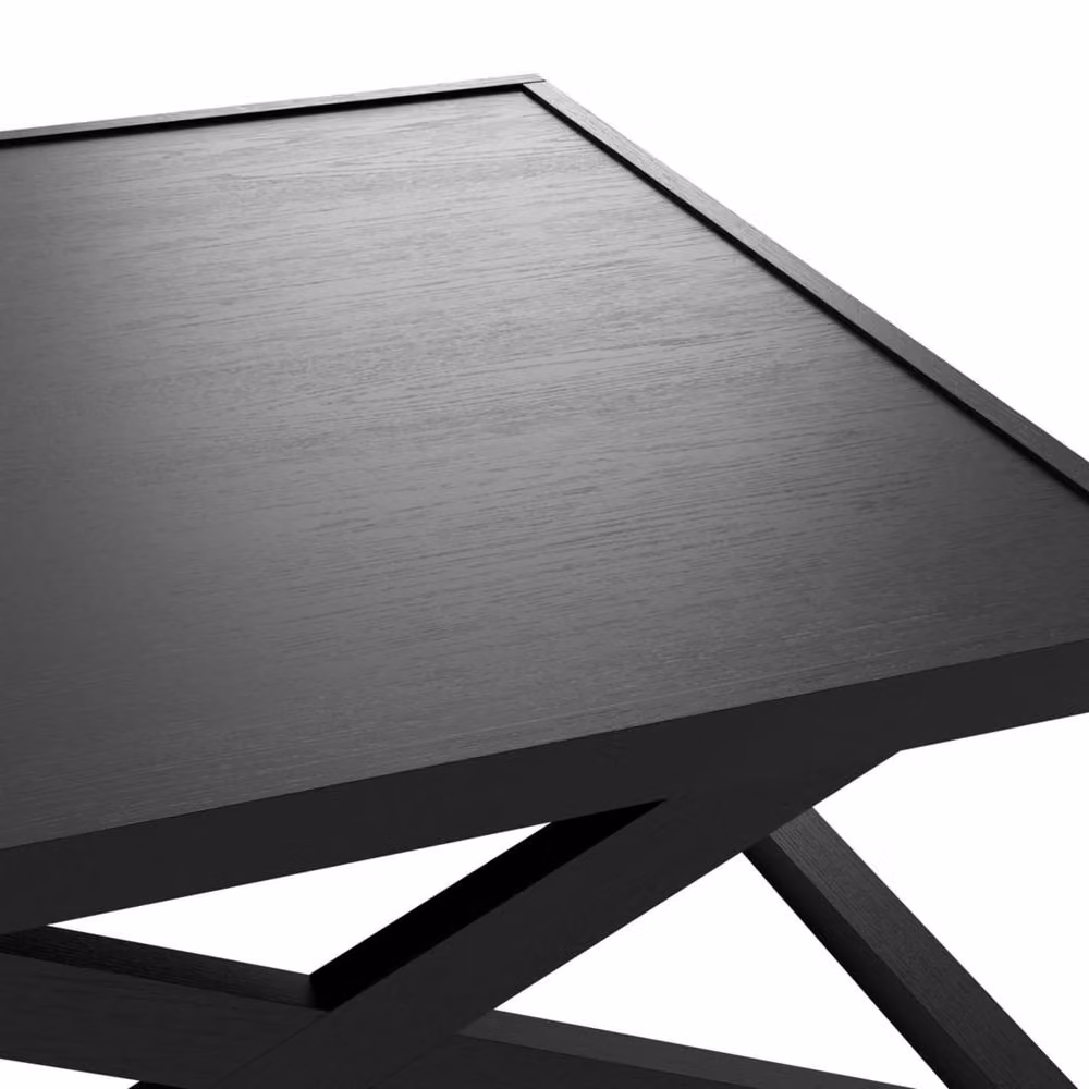 Wyld Haus Enniscorthy Small Black X Frame Coffee Table – 3