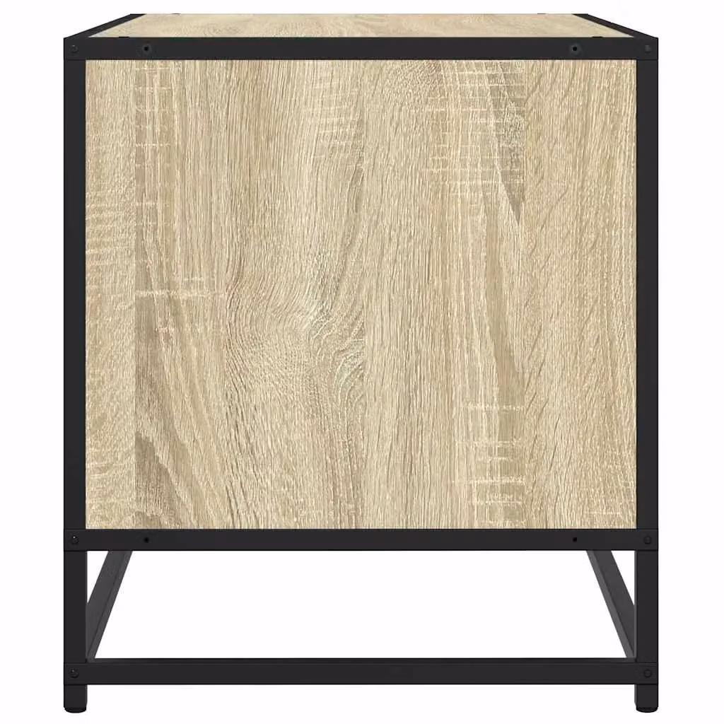 Berkfield Home Industrial TV Cabinet in Sonoma Oak and Brown, W/D/H: 61 x 40 x 46 cm – 4