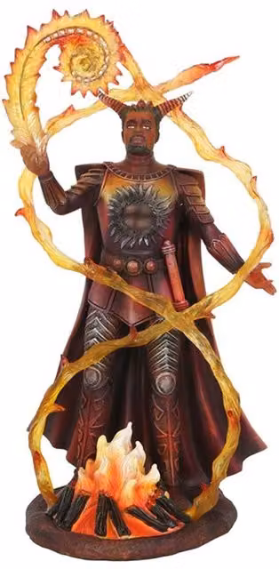 KDMK Fire Elemental Wizard Anne Stokes Collectible Tabletop Figurine, Multicolour