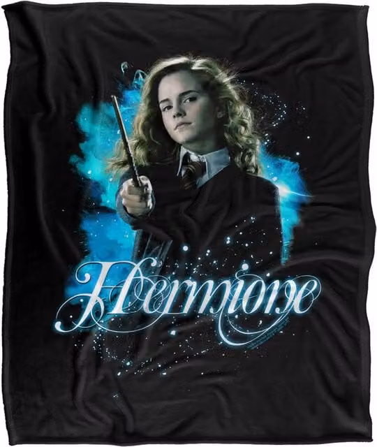 Warner Brothers Harry Potter Hermione Ready Soft Fleece Blanket, White, W/D/H: 152 x 127 x 1 cm – 6