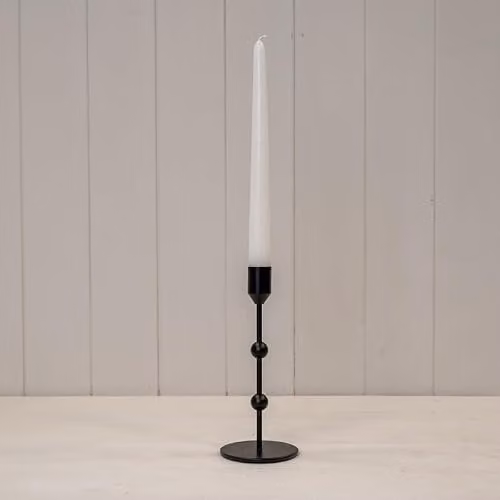 Gift Company Black Metal Taper Candle Holder