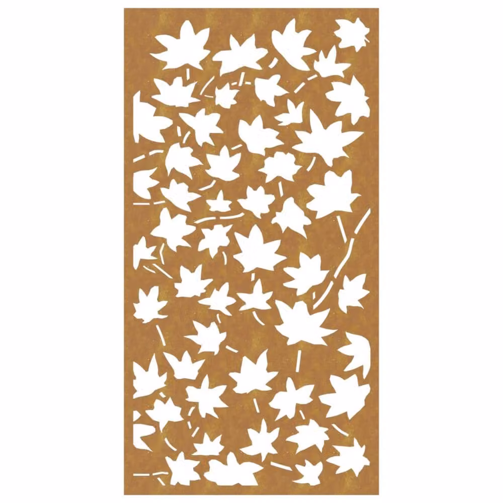 Berkfield Home Brown Corten Steel Maple Leaf Wall Decoration, W: 105 cm, H: 55 cm – 3