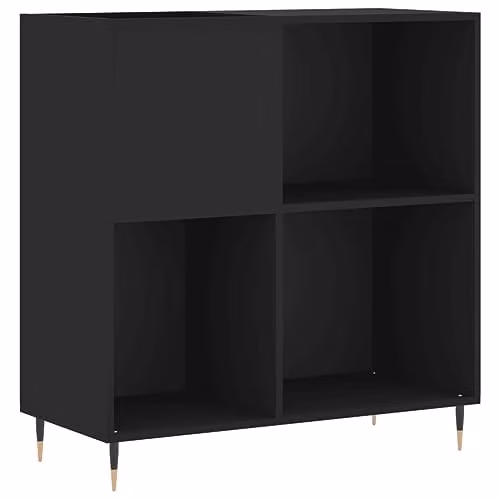 vidaXL Classic Record Cabinet in Black, W/D/H: 84.5 x 38 x 89 cm – 1