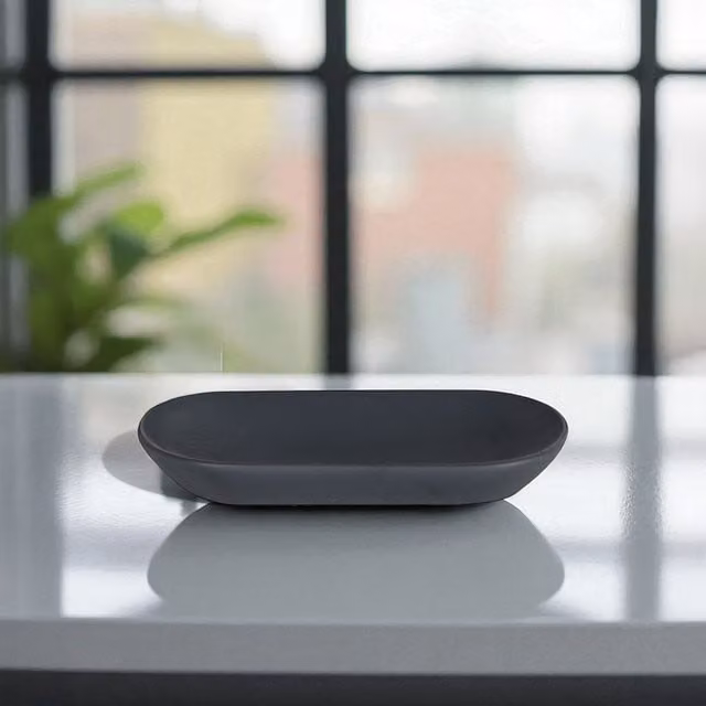Showerdrape Alto Grey Resin Freestanding Soap Dish