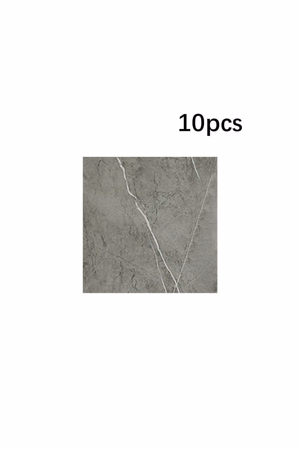 Living and Home 10pcs Grigio Carnico Marble PVC Self-Adhesive Wallpapers, Grey, W/D/H: 40 x 40 x 40 cm – 3