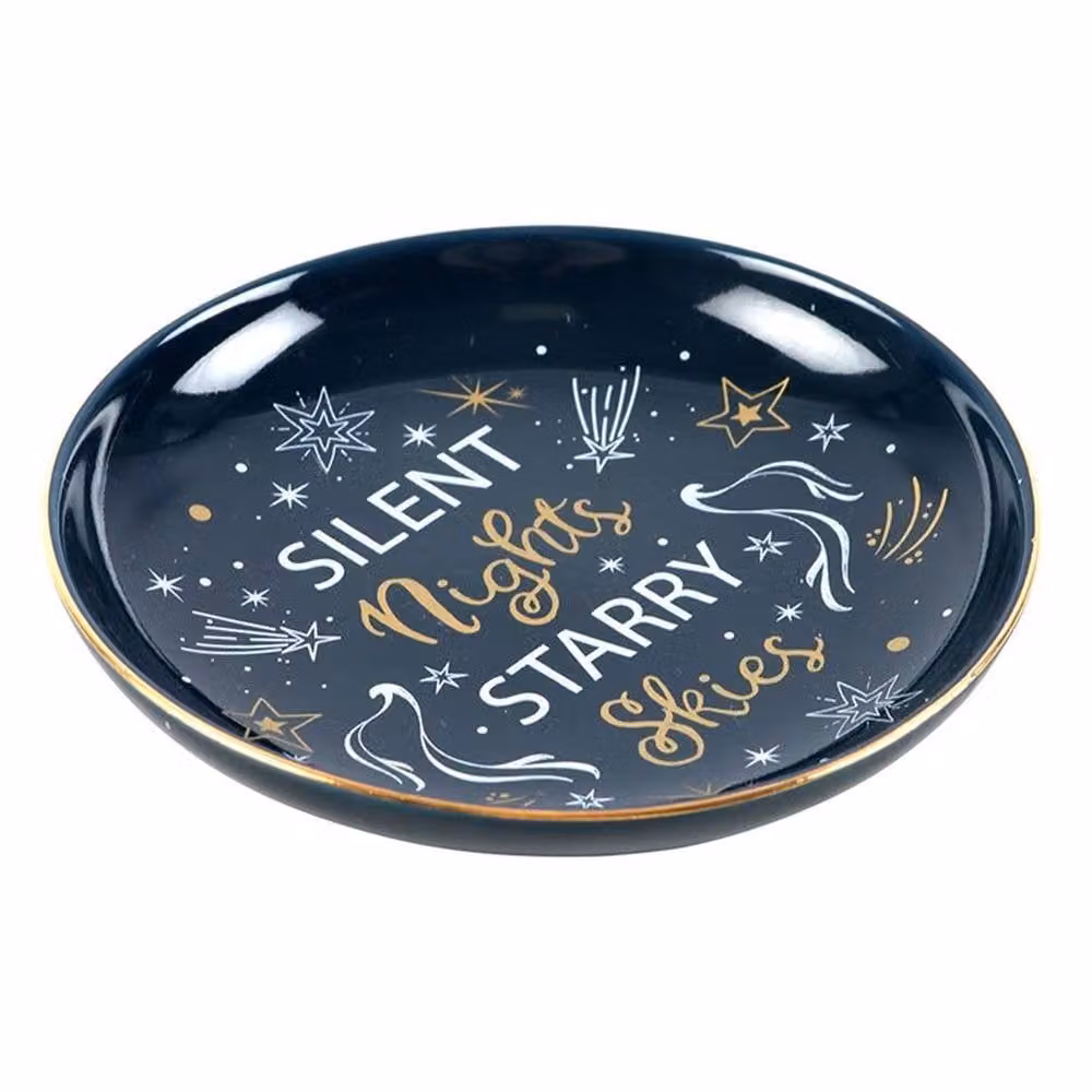 Uniqueful Blue and Gold Ceramic Floral Round Tabletop Bowl – 4