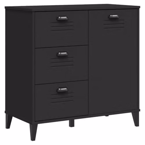 vidaXL VIKEN Sideboard in Black Engineered Wood W/D/H: 80 x 40 x 80 cm