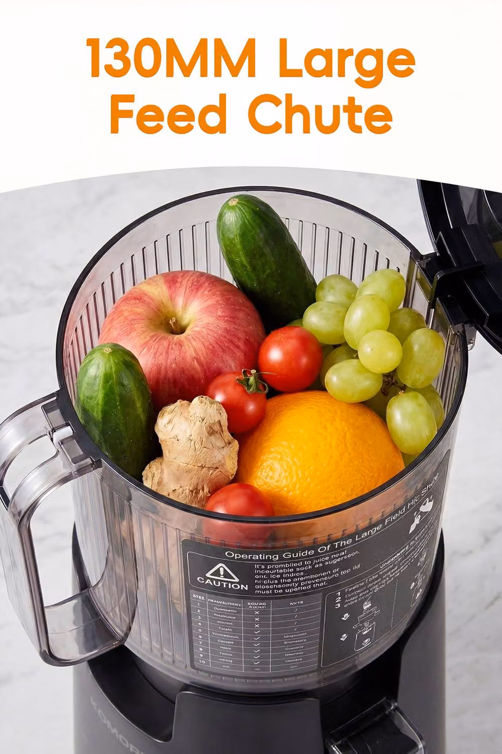 Living and Home 300W Slow Masticating Cold Press Juicer in Black – 2