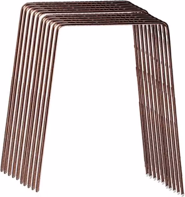 Pegdev Bronze Copper-Coated Steel Groundcover Staples for Weed Membrane and Fleece Netting, Pack of 10 – 1