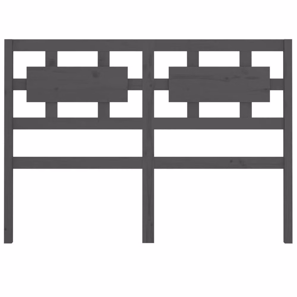 Berkfield Home Grey Rustic Solid Pine Wood Bed Headboard W: 125.5 cm, D: 4 cm, H: 100 cm – 3