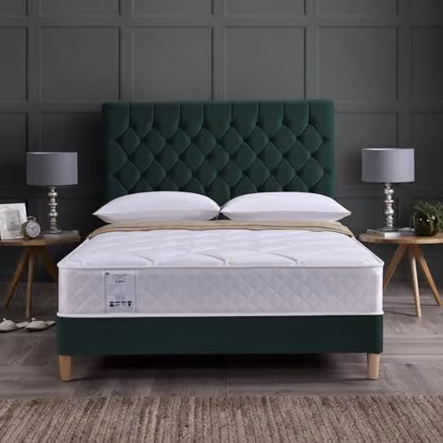 RestRelax Sleep Poppy Coil Sprung Quilted Mattress, White, W/D/H: 90 x 190 x 26 cm – 2