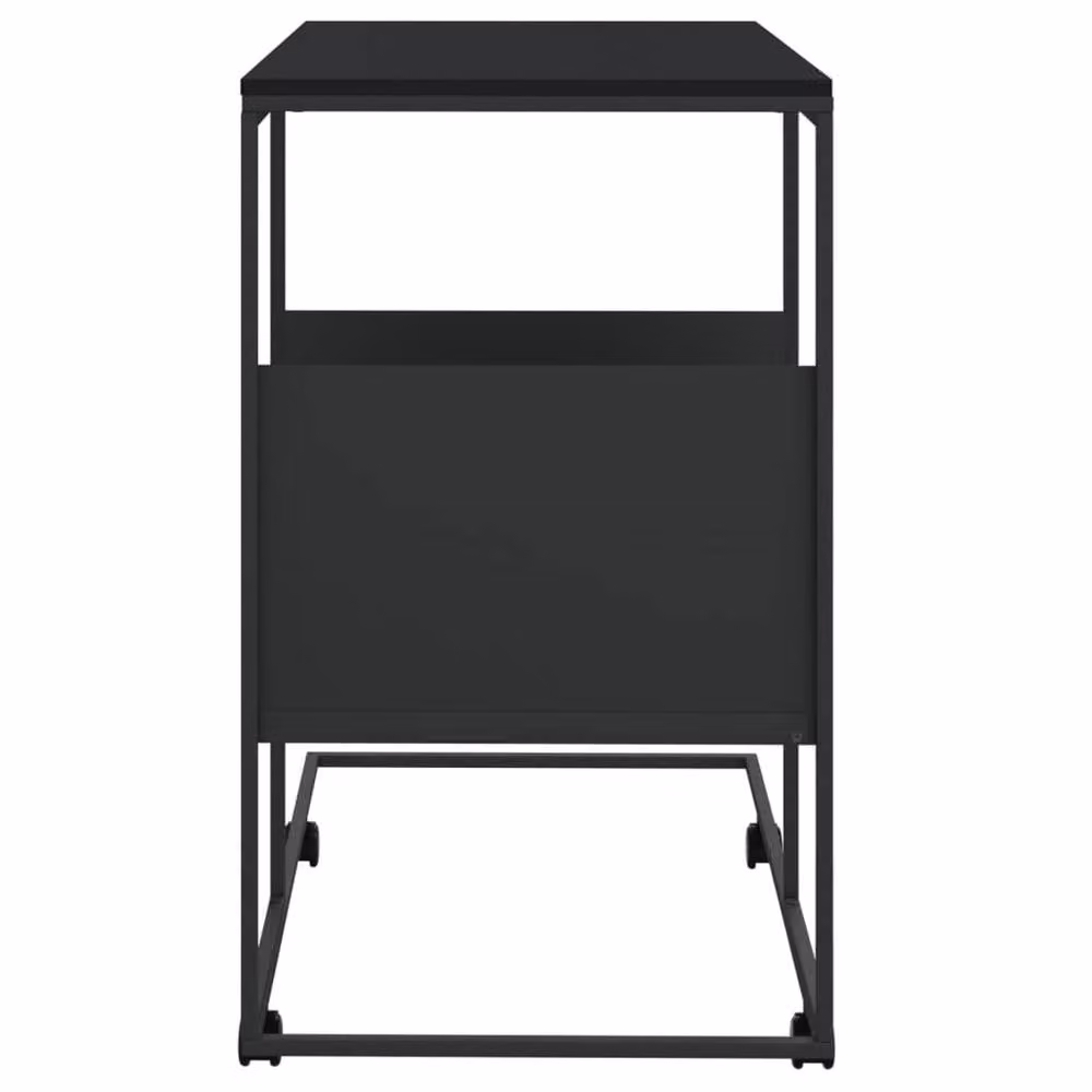 Berkfield Home Black Side Table with Castors, W/D/H: 55 x 36 x 63.5 cm – 3