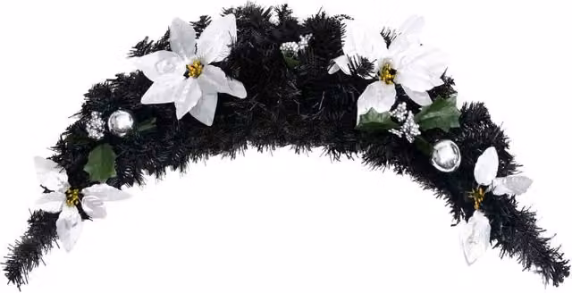 Berkfield Home Beautiful Christmas Arch with LED Lights, Black, 90 cm – 1