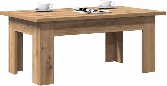Berkfield Home Artisan Oak Coffee Table in Brown, W/D/H: 100 x 60 x 42 cm