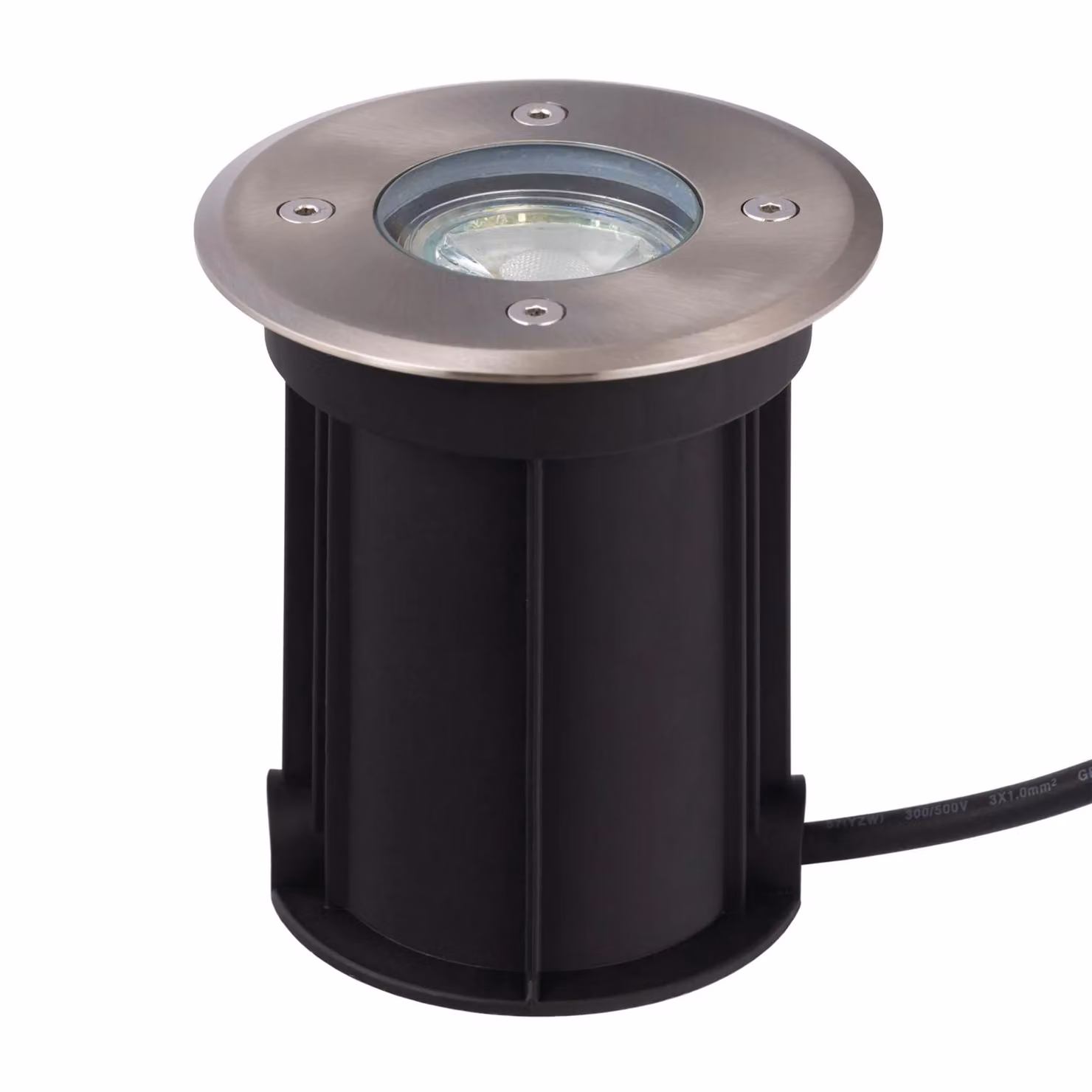 First Choice Lighting Lipa Set of 2 Silver Outdoor Recessed Ground Lights – 2