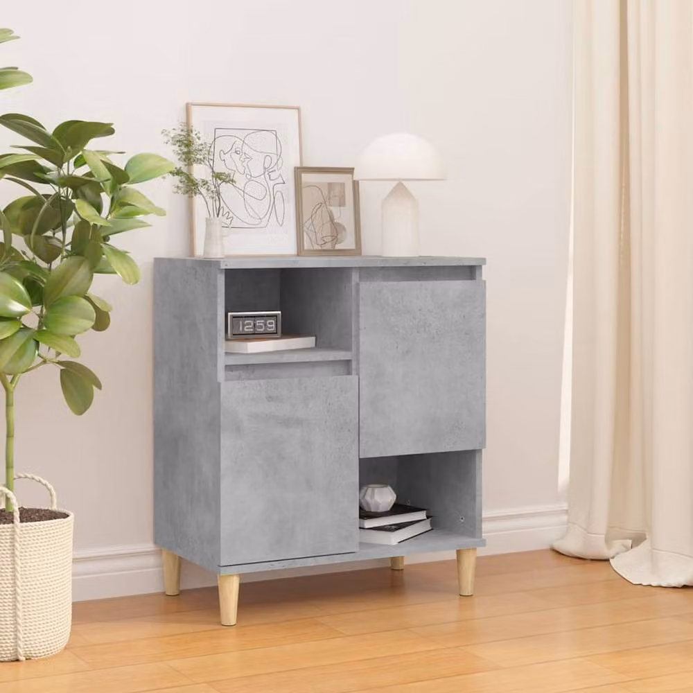 Berkfield Home Sideboard in Concrete Grey, W/D/H: 60 x 35 x 70 cm – 2