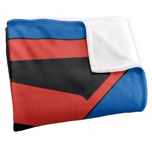 Warner Bros. Superman Shield 1996 Super Soft Fleece Throw Blanket, Multicolour, W: 127.0 cm, D: 152.4 cm, H: 152.4 cm – 2