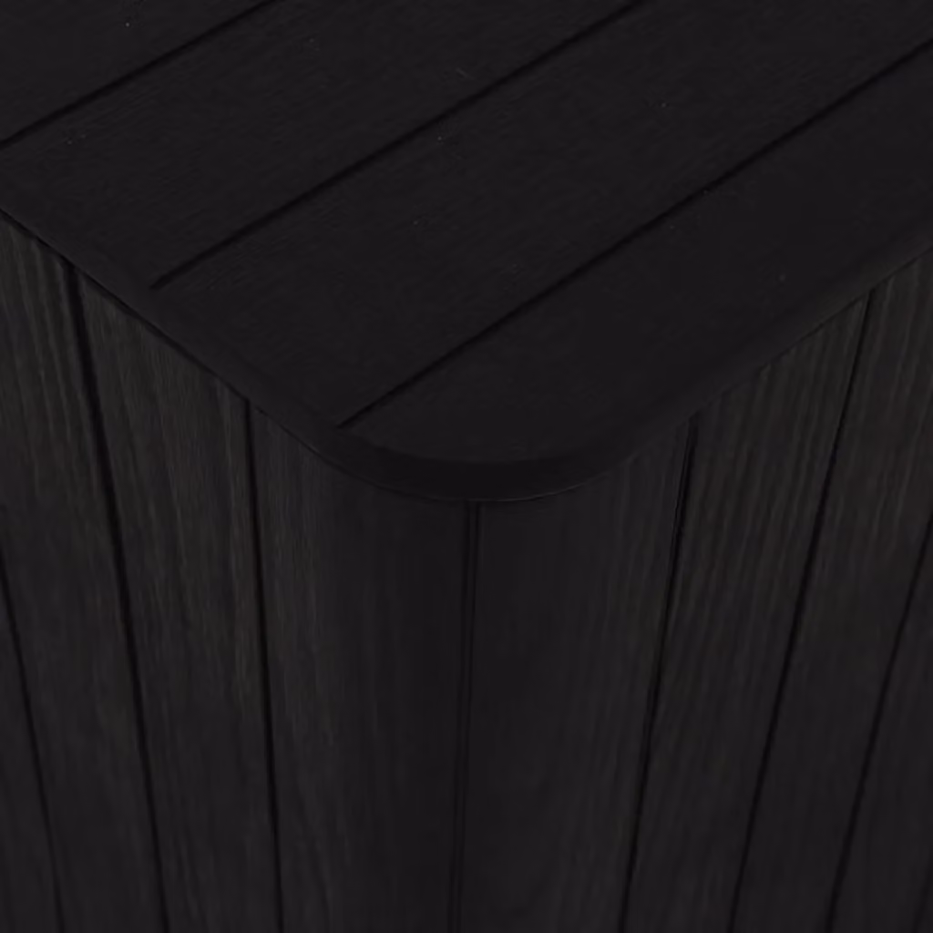 Berkfield Home Modern Garden Table with Removable Lid in Matt Black Polypropylene – 4