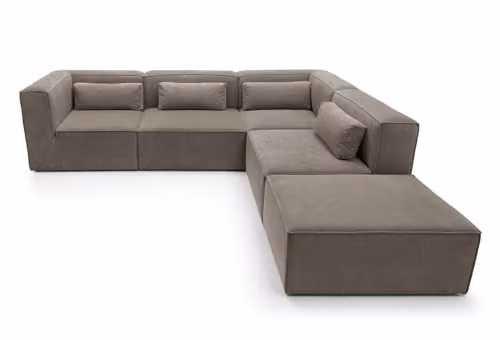 Abakus Direct Doris Large Reversible L-Shaped Corner Sofa in Brown Cord Fabric, W: 282 cm, D: 257 cm, H: 73 cm – 6