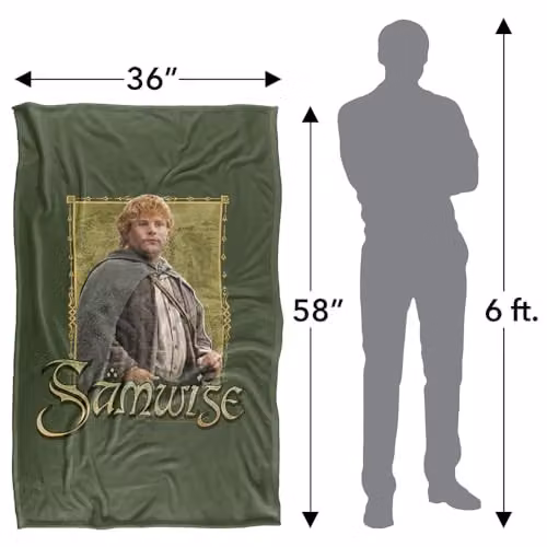 Warner Bros. Lord of the Rings Samwise Silky Touch Super Soft Fleece Throw Blanket, Multicolour – 4